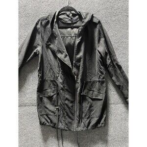 myBAJEE COLLECTION Jacket Womens Large Black Hooded Utility Drawstring Pockets